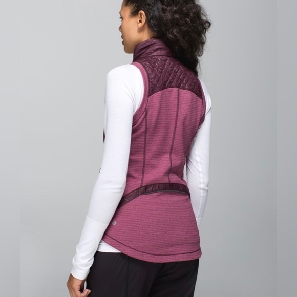 Sz6 Lululemon Rebel Runner Vest Petal Camo Embossed Bordeaux/hyper stripe VGUC - Picture 2 of 15